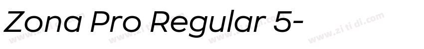 Zona Pro Regular 5字体转换